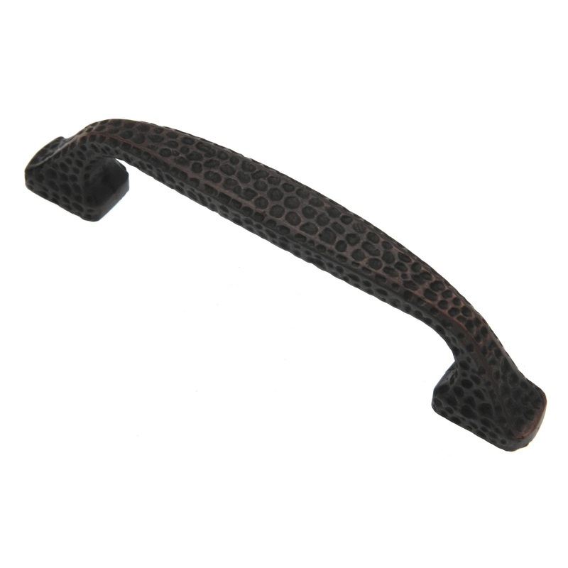 Warwick Rustic Bronze 3 3/4 (96mm)cc Hammered Cabinet Handle Pull DH1005BZ