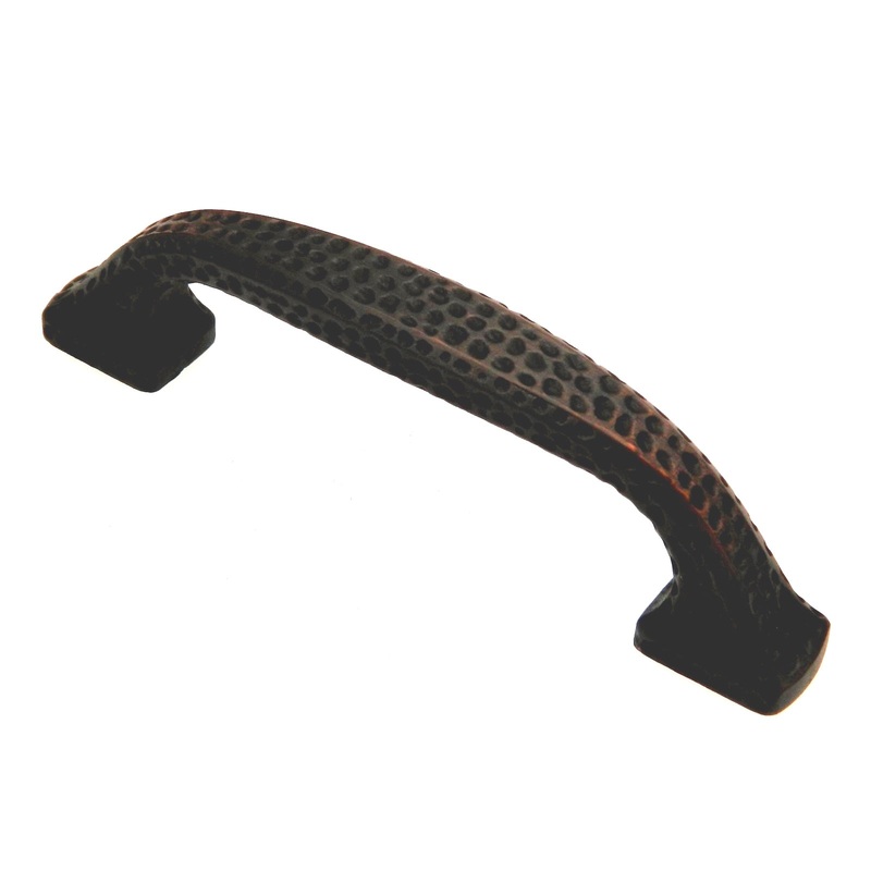 Warwick Rustic Bronze 3cc Solid Hammered Cabinet Handle Pull DH1004BZ