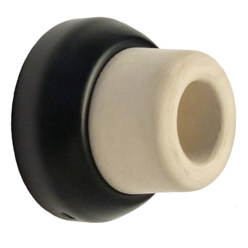 Warwick Small Wall Bumper Concave Doorstop, Black 1 7/8 Base, BH2005BL