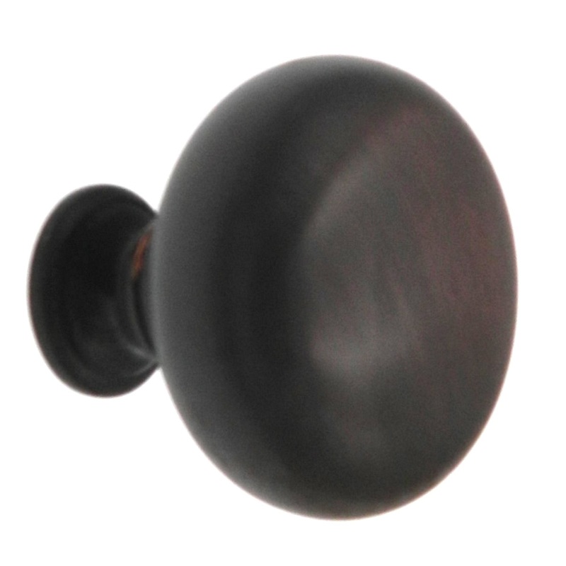 Warwick Traditional Oil-Rubbed Bronze 1 1/4 Smooth Cabinet Knob Pull DH1029BZ