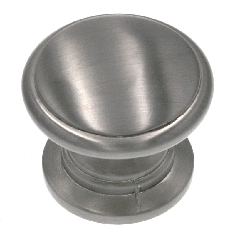 Warwick Traditional Satin Nickel 1 1/4 Solid Elegant Cabinet Knob Pull DH1002SN