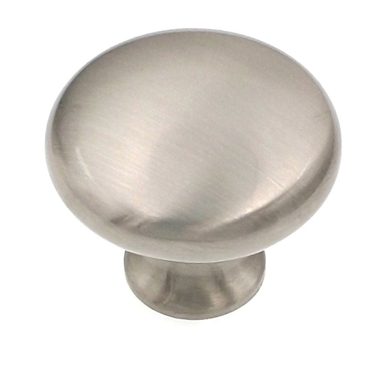 Warwick Traditional Satin Nickel 1 1/4 Solid Round Cabinet Knob Pull DH1001SN