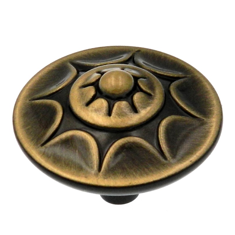 Amerock Allison Antique Brass 1 1/4 Round Cabinet Pull Knob BP29118AB