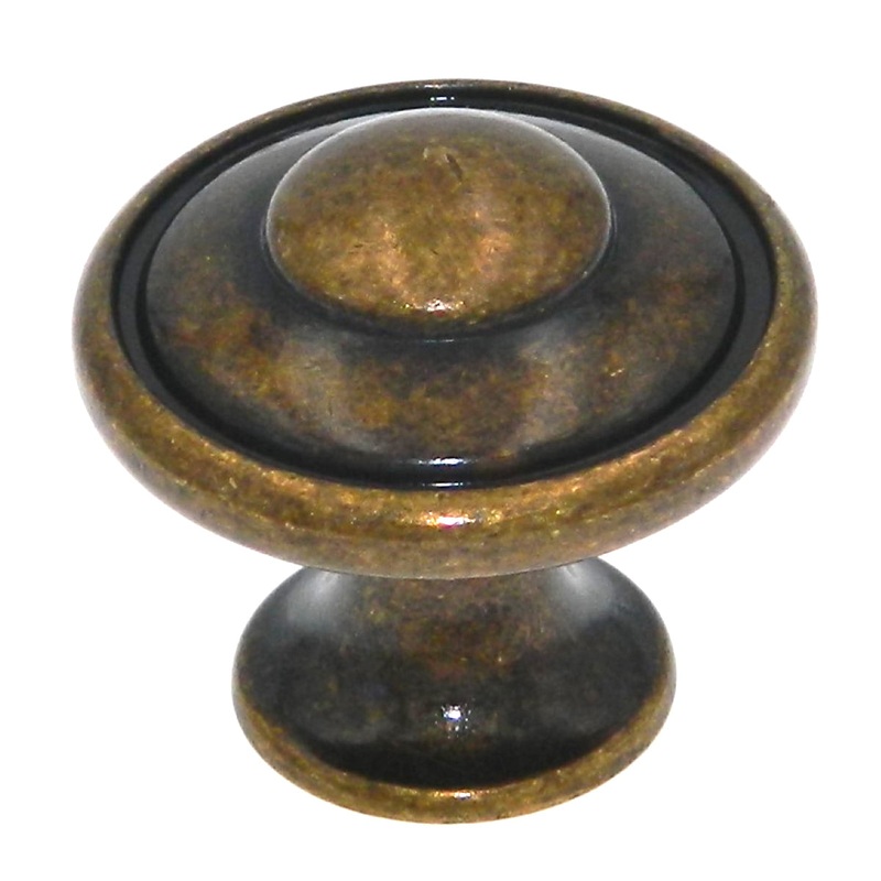 Amerock Allison Burnished Brass 1 3/16 Round Cabinet Pull Knob BP53002BB