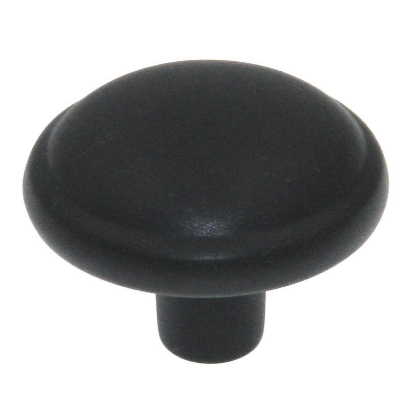 Amerock Allison Flat Black 1 1/4 Round Cabinet Pull Knob BP53000FB