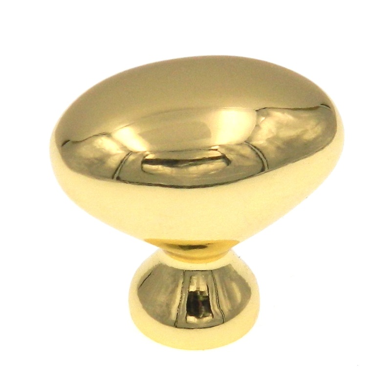 Amerock Allison Polished Brass 1 1/3 Oval Cabinet Pull Knob BP42723