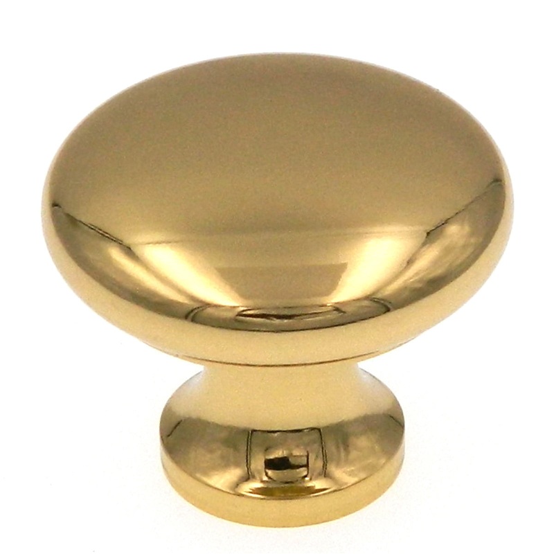 Amerock Allison Polished Brass 1 1/4 Mushroom Cabinet Solid Brass Knob BP14243