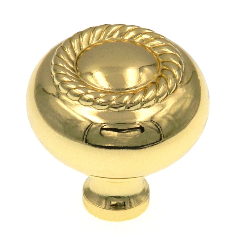 Amerock Allison Polished Brass 1 1/4 Rope Cabinet Pull Knob BP534713