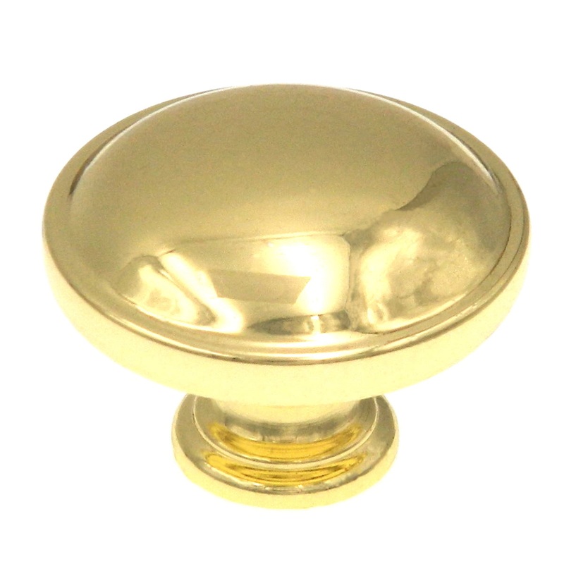 Amerock Allison Polished Brass 1 1/4 Round Cabinet Pull Knob BP530153