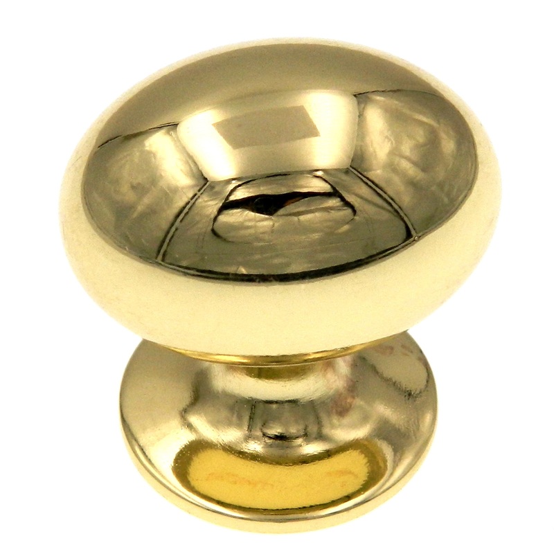 Amerock Allison Polished Brass 1 3/8 Oval Cabinet Pull Knob BP530183