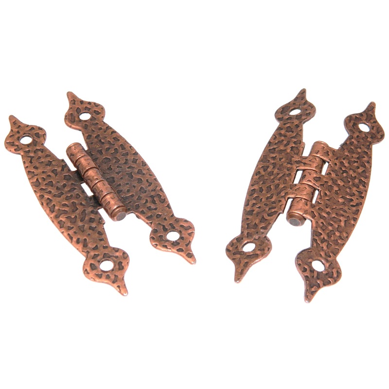 Amerock Antique Copper Cabinet H Hinges Flush Surface Mount BP3404AC, Set of 2