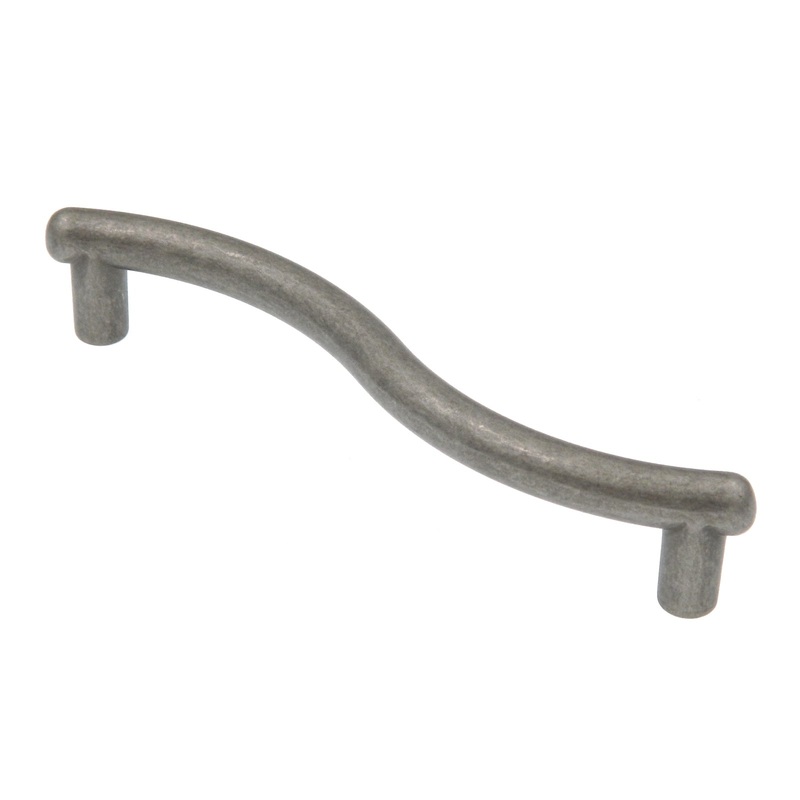 Amerock Basic Metals Weathered Nickel 3 3/4 (96mm) Center to Center Curved Drawer Bar Pull BP4478WN