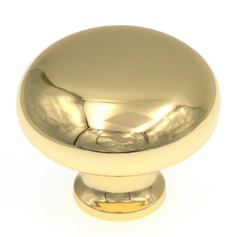 Amerock Classics Polished Brass 1 1/4 Mushroom Cabinet Pull Knob BP7713