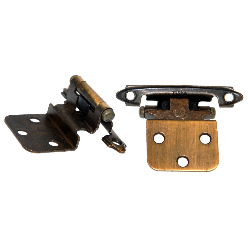 Amerock Gilded Bronze Cabinet Hinges 3/8 Inset Self-Closing BP3428GB, Set of 2