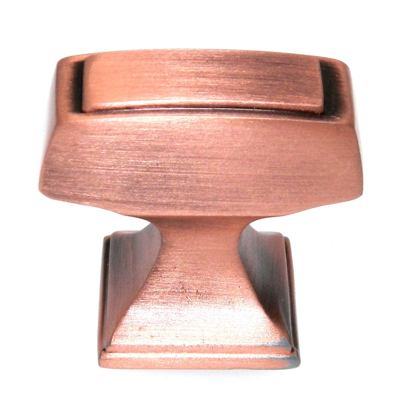 Amerock Mulholland Brushed Copper 1 1/4 Rectangular Cabinet Pull Knob BP53029BC