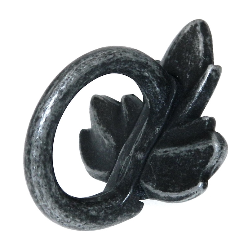 Amerock Nature’s Splendor Wrought Iron Dark 2 Leaf Cabinet Pull Knob BP4452WID