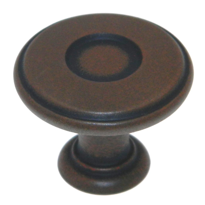 Amerock Porter Antique Rust 1 1/4 Round Cabinet Pull Knob BP27026ART