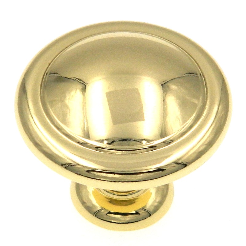 Amerock Reflections Polished Brass 1 1/4 Round Cabinet Pull Knob BP13873