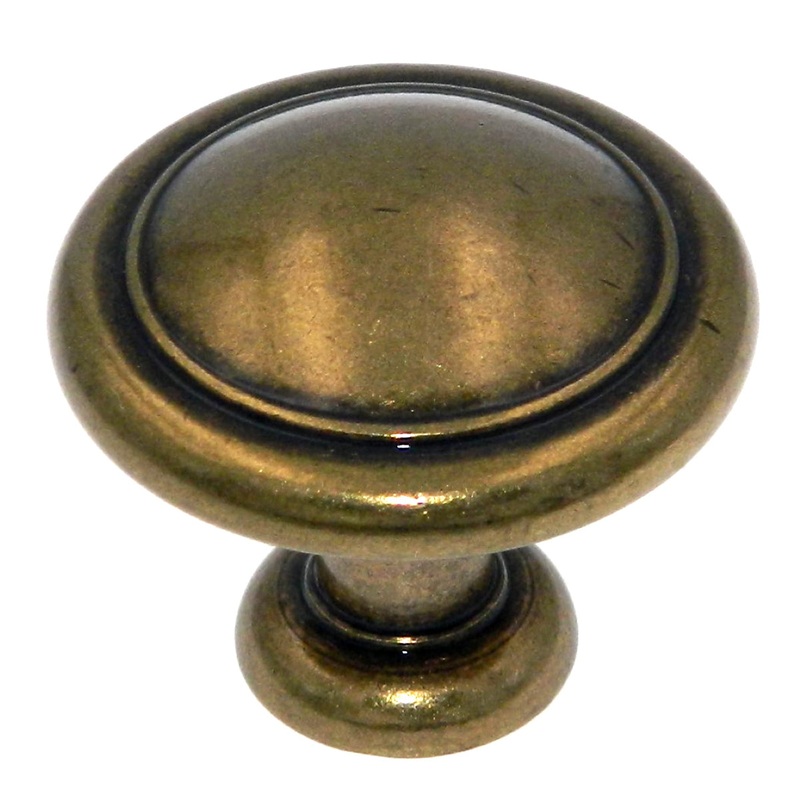 Amerock Reflections Regency Brass 1 1/4 Round Cabinet Pull Knob BP1387R1