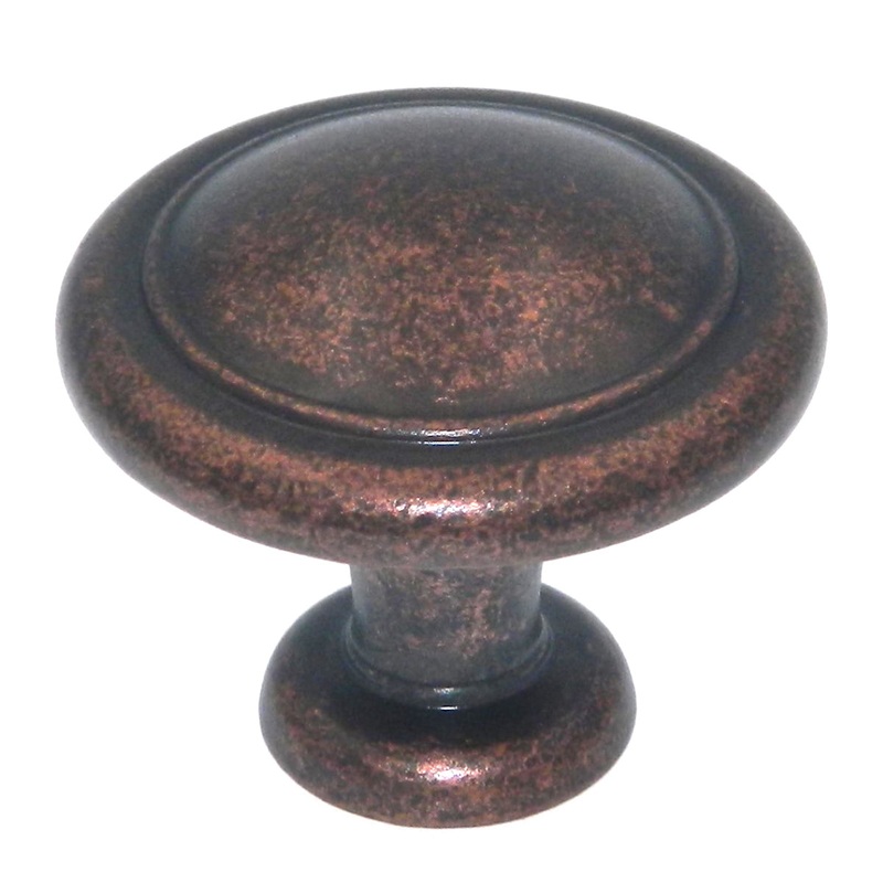 Amerock Reflections Rustic Bronze 1 1/4 Round Cabinet Pull Knob BP1387RBZ