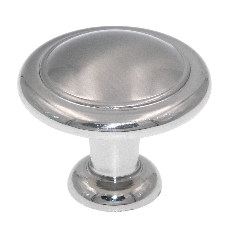 Amerock Reflections Sterling Nickel 1 1/4 Round Cabinet Pull Knob BP1387G9