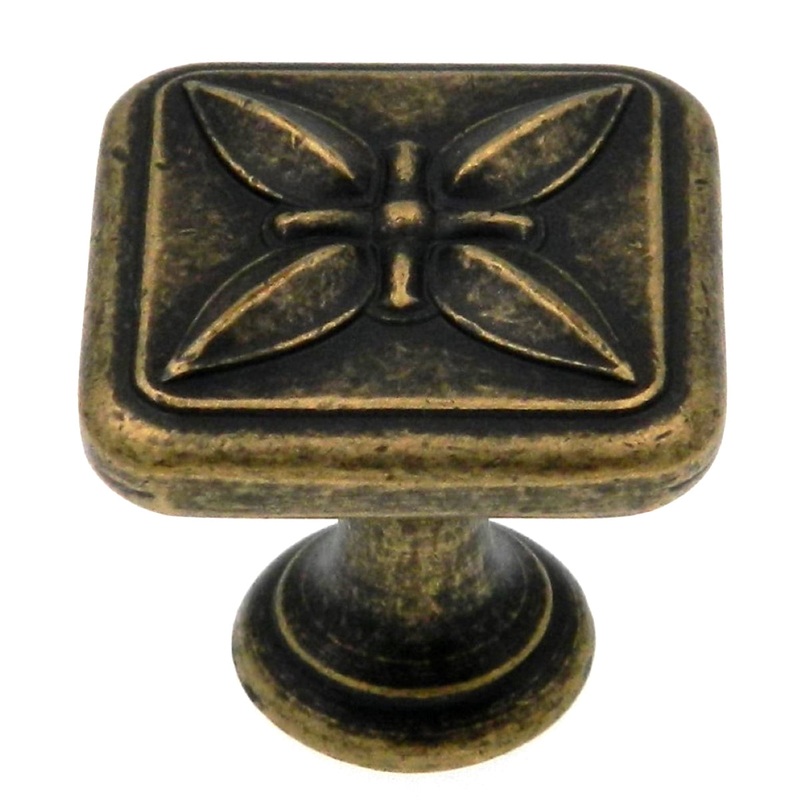 Amerock Sundara Weathered Brass 1 1/8 Ornate Cabinet Pull Knob BP27009R2