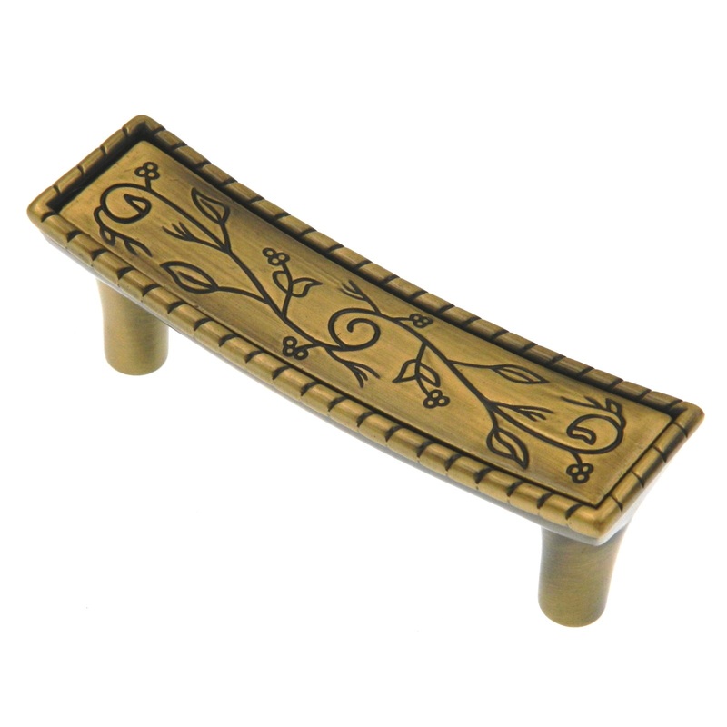 Amerock Vineyard Elegant Brass 3 Center to Center Leaf Drawer Bar Pull BP4465EB