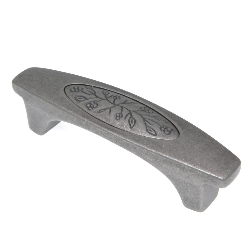 Amerock Vineyard Weathered Nickel 3 Center to Center Leaf Cabinet Handle Pull BP4473WN