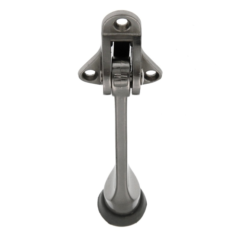 Warwick 4 Kickdown Door Holder Drop Down Doorstop, Satin Nickel BH2016SN