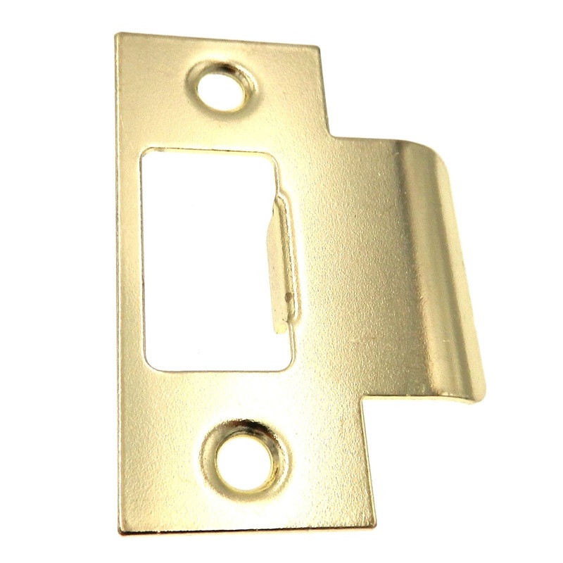 Warwick Door Heavy Duty T Strike Plate Replacement, Polished Brass SH1008PB