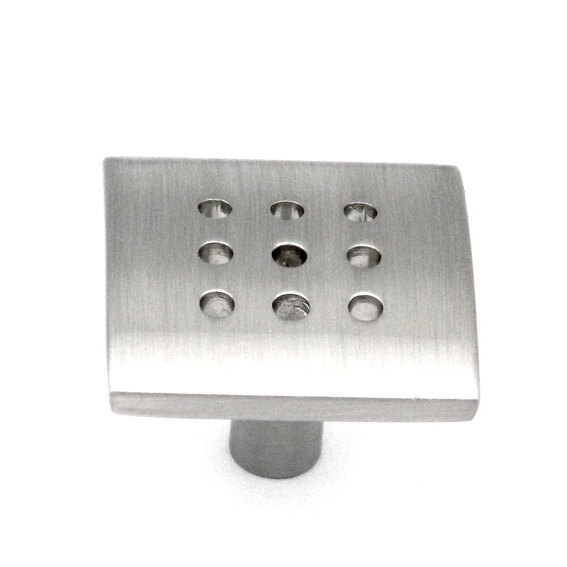 10 Pack Hickory Metropolis Satin Nickel Dotted 1 Square Cabinet Knob 51763-9035