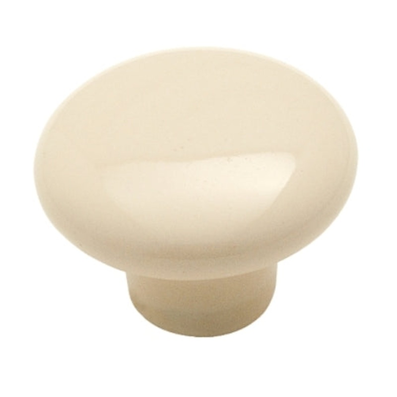 Amerock Allison Almond 1 1/2 Mushroom Cabinet Ceramic Knob 217BON