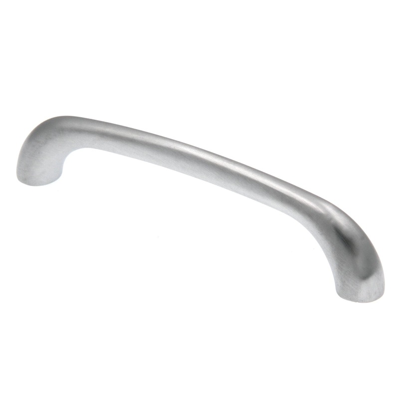 Amerock Brass Pulls Brushed Chrome 3 3/4 (96mm) Center to Center Cabinet Handle Pull Solid Brass BP197026D