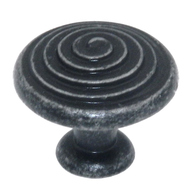 Amerock Divinity Wrought Iron Dark 1 1/4 Swirl Cabinet Pull Knob BP19252WID