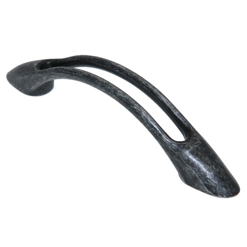 Amerock Essential’Z Wrought Iron Dark 3 Center to Center Bow Cabinet Handle Pull BP19259WID