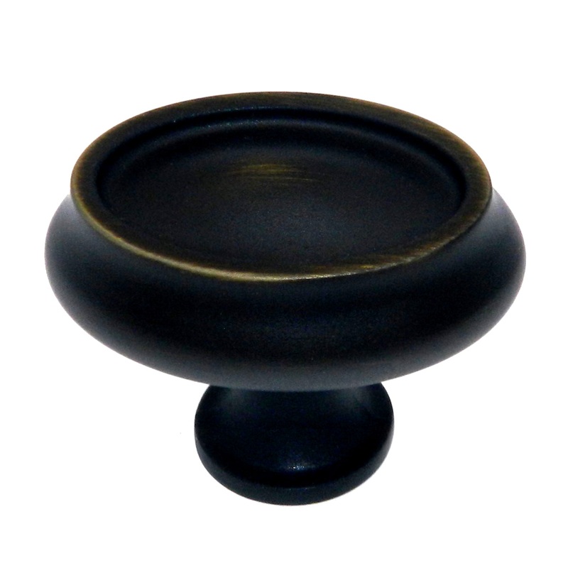 Amerock Manor Roman Bronze 1 1/2 Oval Cabinet Solid Brass Knob BP26127RB