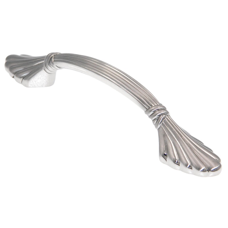 Amerock Natural Elegance Sterling Nickel 3 Center to Center Cabinet Handle Pull BP1333G9