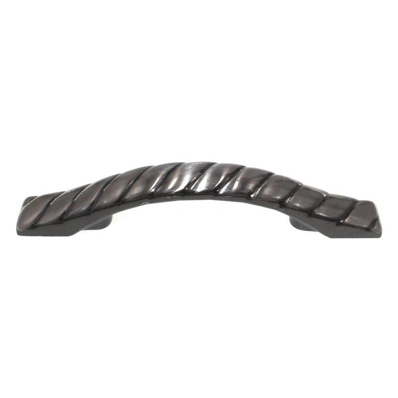 Amerock Pewter 3 and 3 3/4 (96mm) Ctr. Striped Design Cabinet Pull BP1824-PWT
