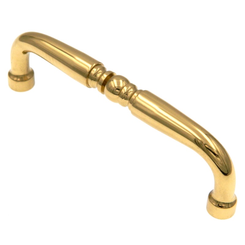 Amerock Polished Brass 3 1/2 Center to Center Cabinet Handle Pull Solid Brass BP1451-3