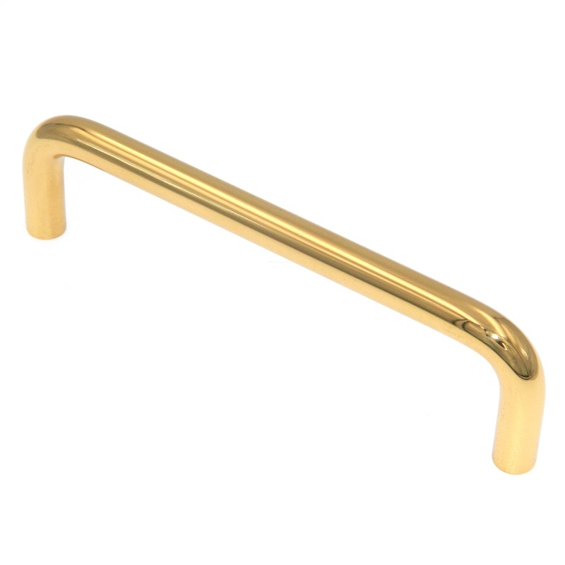 Amerock Polished Brass 4 Center to Center Cabinet Wire Pull Brass BP763123