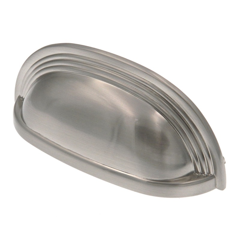 Hickory Hardware Deco Satin Nickel 3 3/4 (96mm)cc Furniture Cabinet Cup Pull P3104-SN
