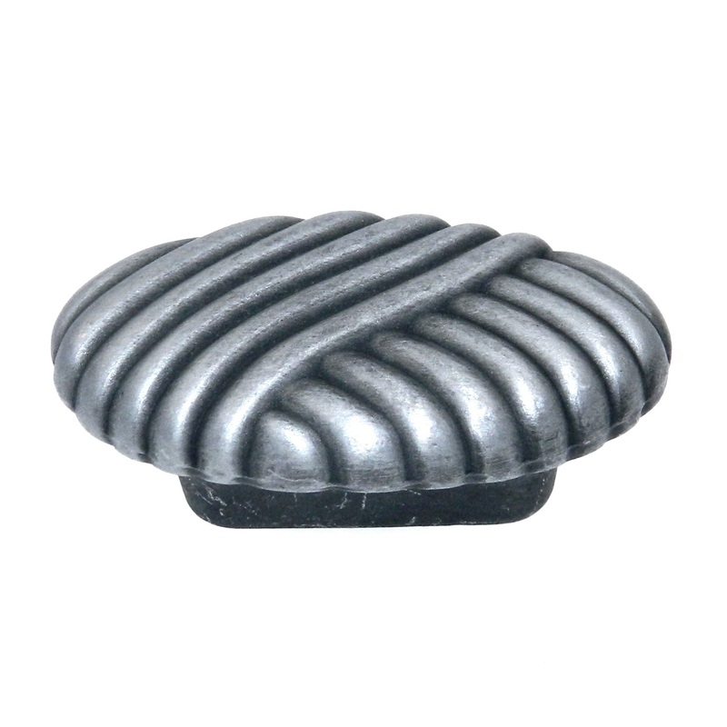 Hickory Hardware Foxglove Satin Pewter Antique 2 Oval Cabinet Pull Knob PA1115-SPA