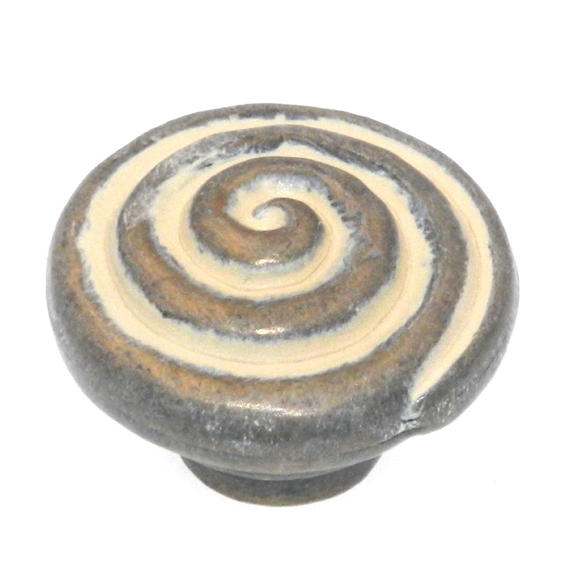 Hickory Hardware Manchester Blonde Antique 1 1/4 Swirl Cabinet Pull Knob P7351-BOA