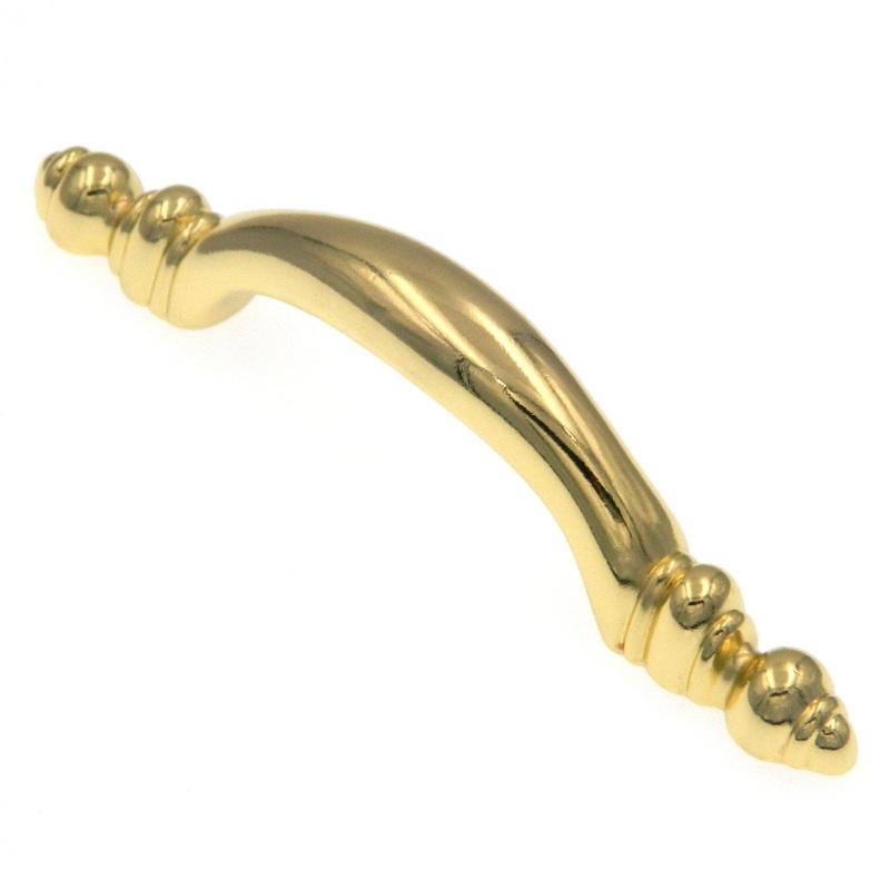 Hickory Hardware Polished Accents Ultra Brass 3cc Furniture Cabinet Handle Pull P340-UB