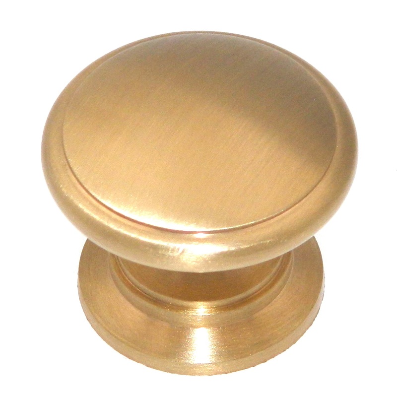 Keeler Power & Beauty Satin Brass 1 1/4 Round Cabinet Solid Brass Knob K44-04