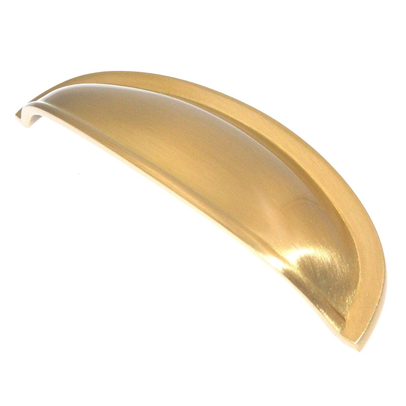 Keeler Power & Beauty Satin Brass 3cc Furniture Cabinet Cup Pull Solid Brass K7-04