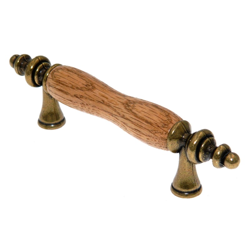 10 Pack Amerock BP76243-OB Burnished Brass Allison 3cc Cabinet Bar Pull Handle with Oak Center