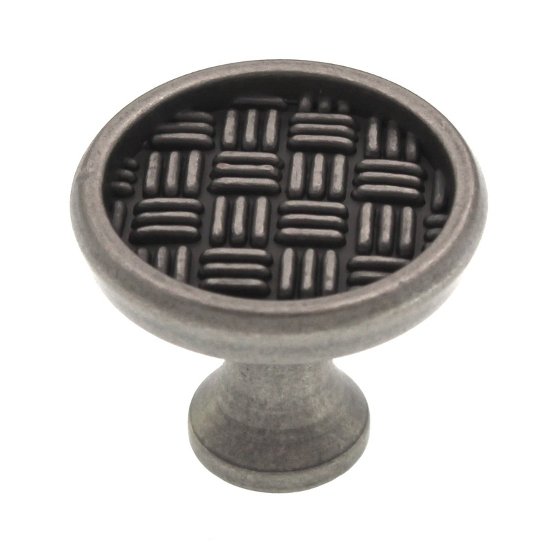 10 Pack Amerock Patterns BP26123-WN Weathered Nickel 1 3/8 Weave Cabinet Knobs