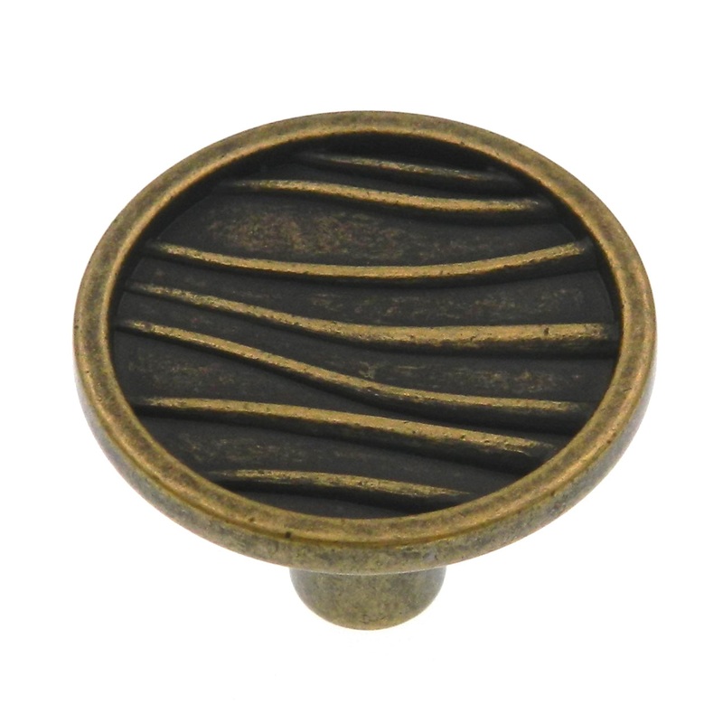 10 Pack Amerock Playful Nature BP26111-R2 Weathered Brass 1 1/2 Cabinet Knobs