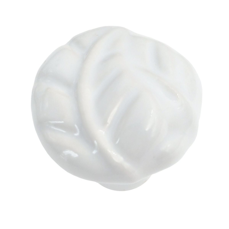 10 Pack Hickory English Cozy PA0316-W White Porcelain 1 3/8 Cabinet Knob Pulls